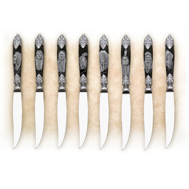 Scrimshaw Steak Knives