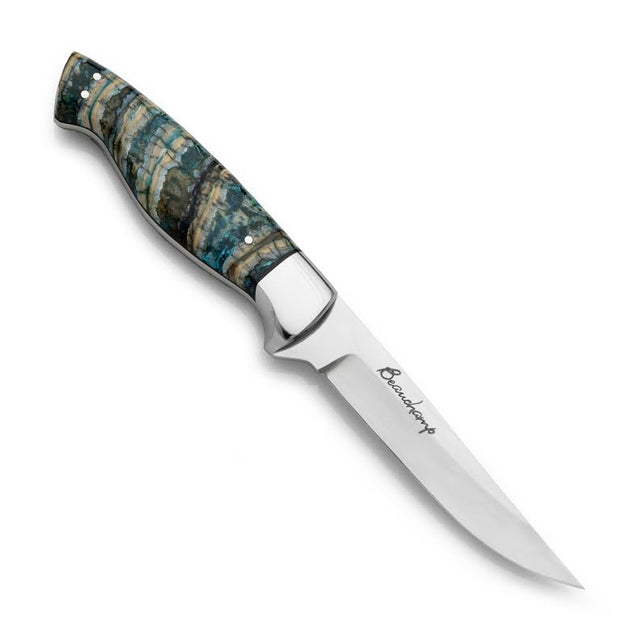 Blue & Green Mammoth Molar Knife