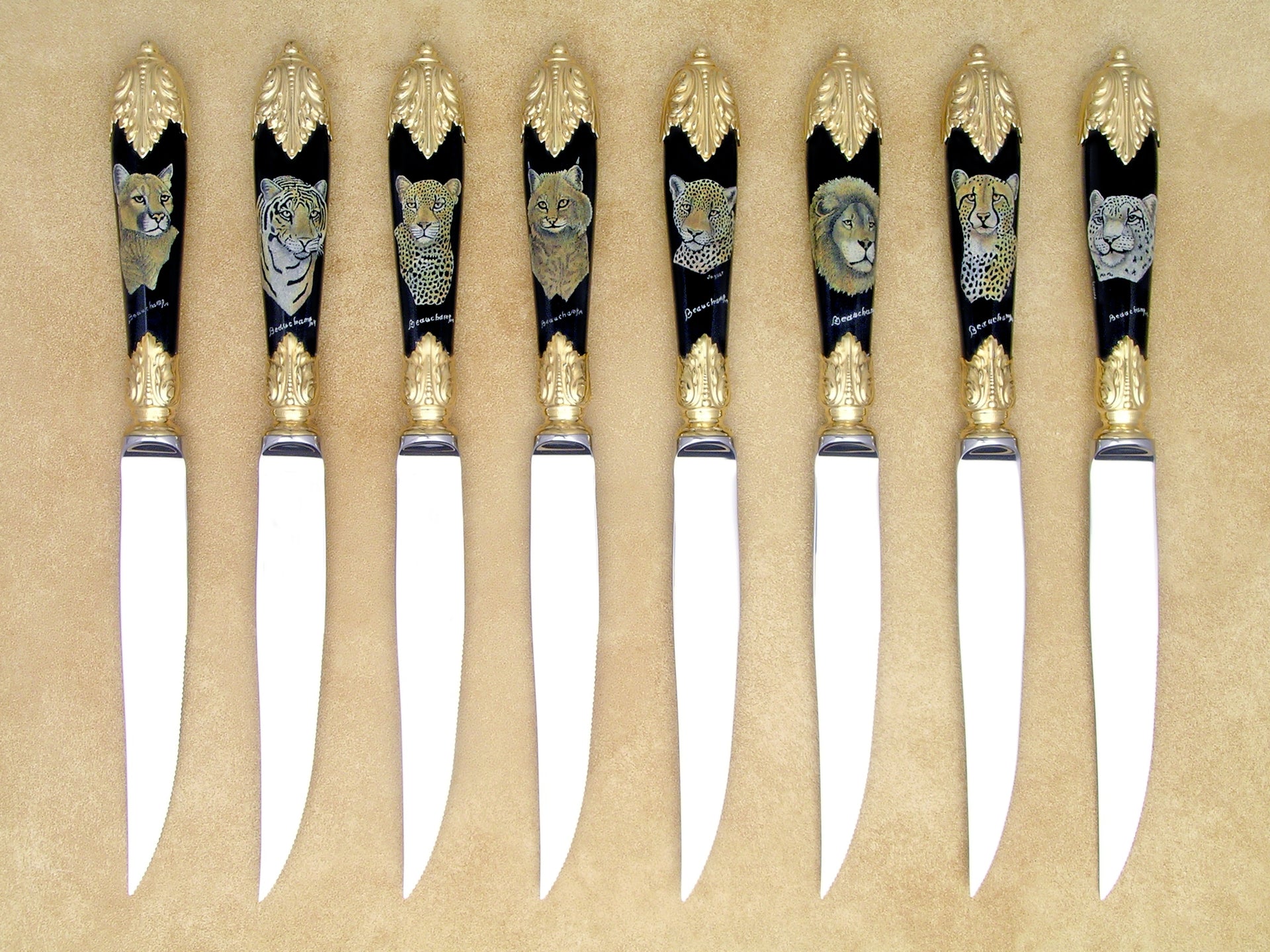 Scrimshaw Steak Knives