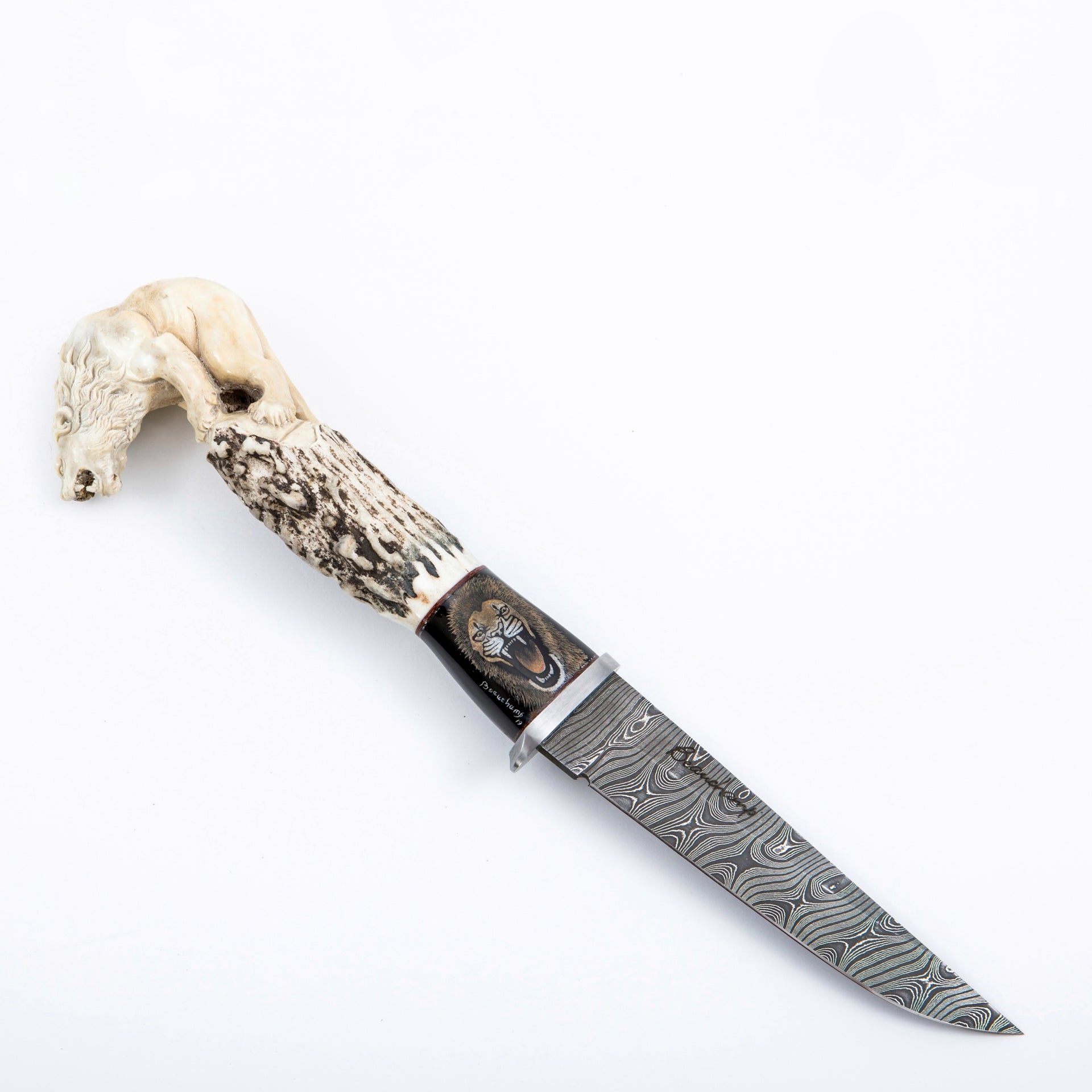 Carved lion knife
