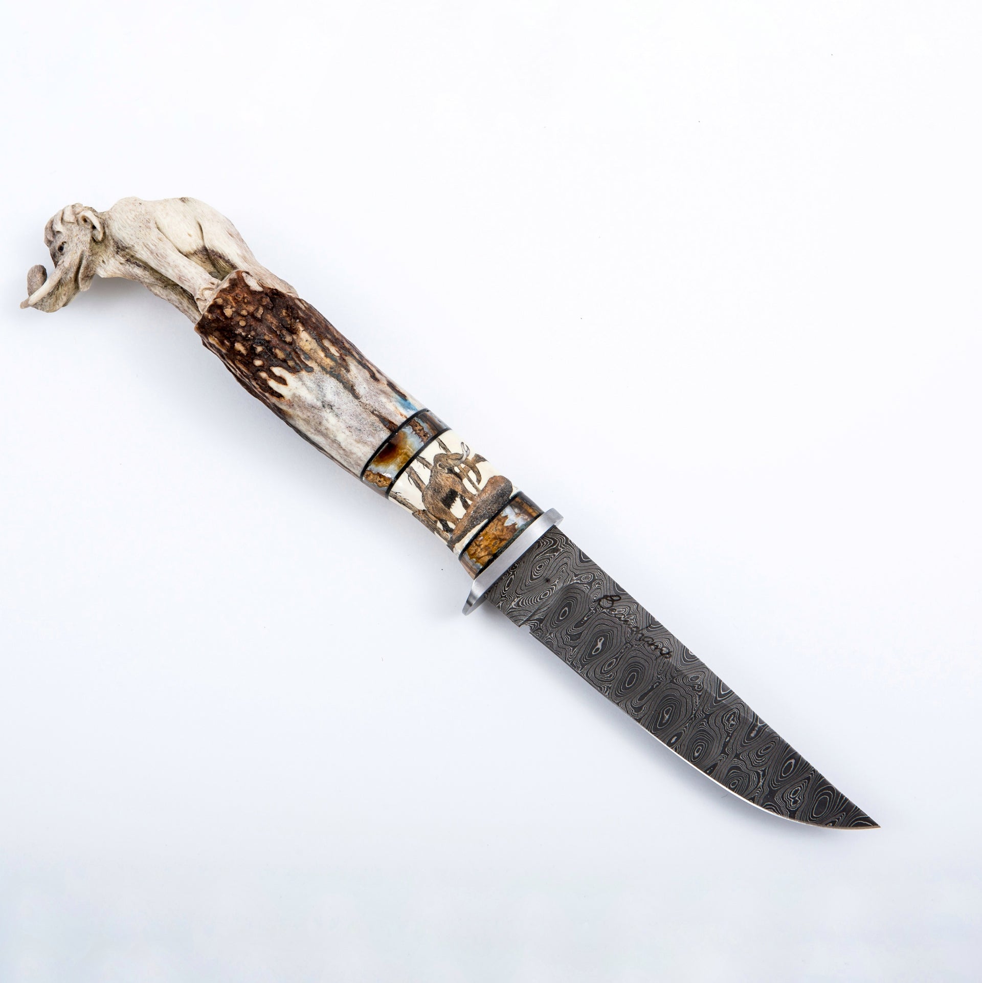 Carved mammoth knife
