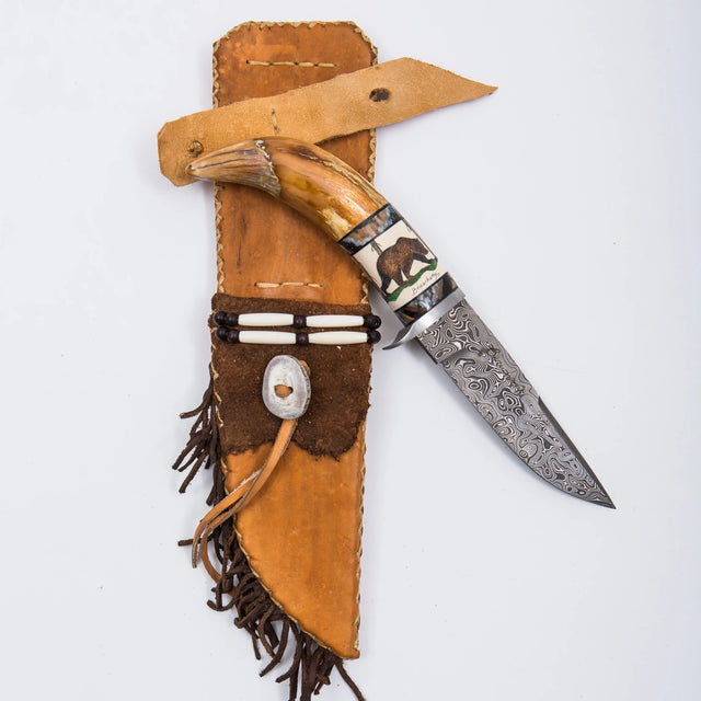 Cave bear tooth knife