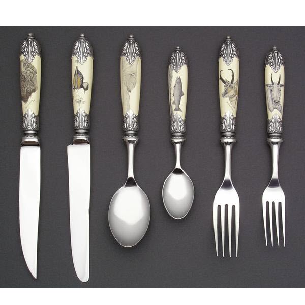 Scrimshaw Plate Setting
