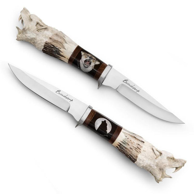 Wolf Carved Knife