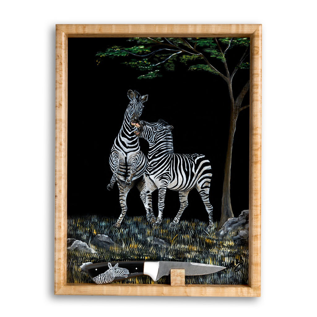 Zebras Knife & Painting Set