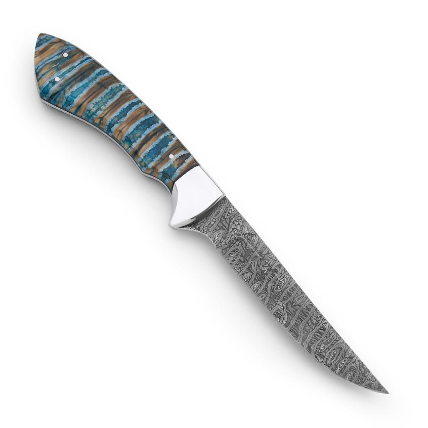 Blue & Brown Mammoth Molar Knife