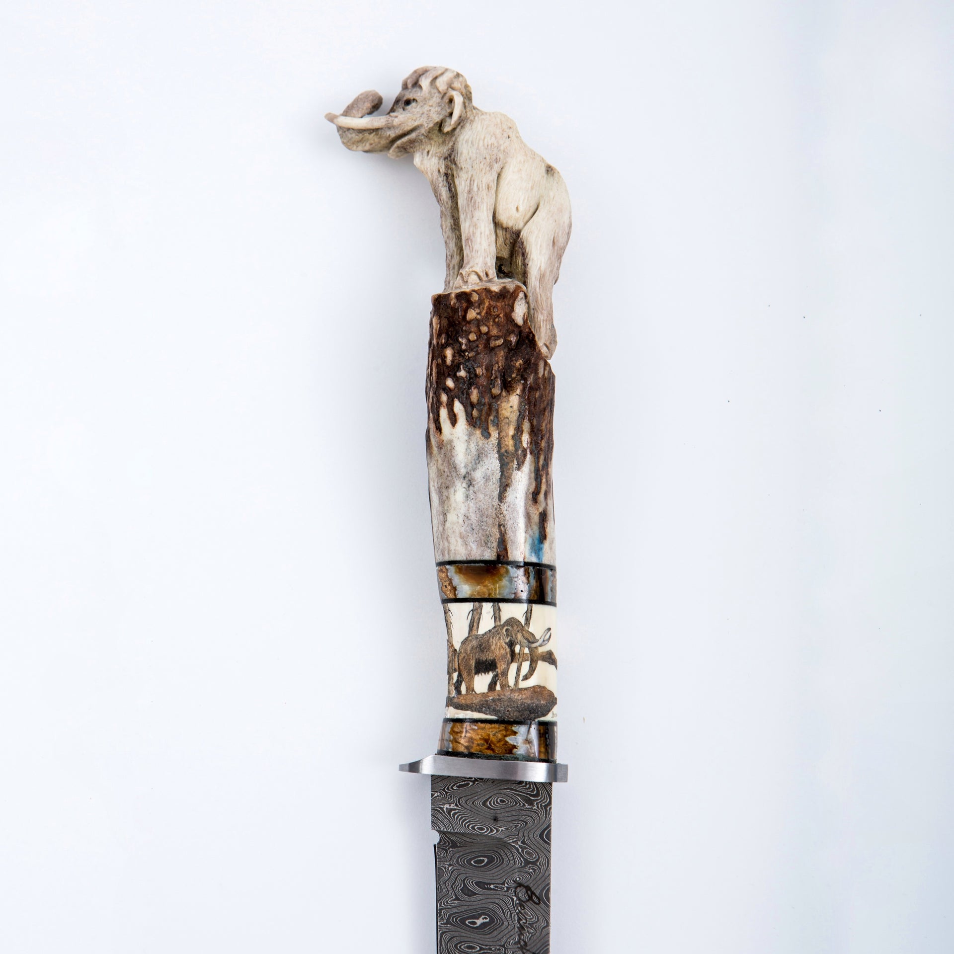 Carved mammoth knife