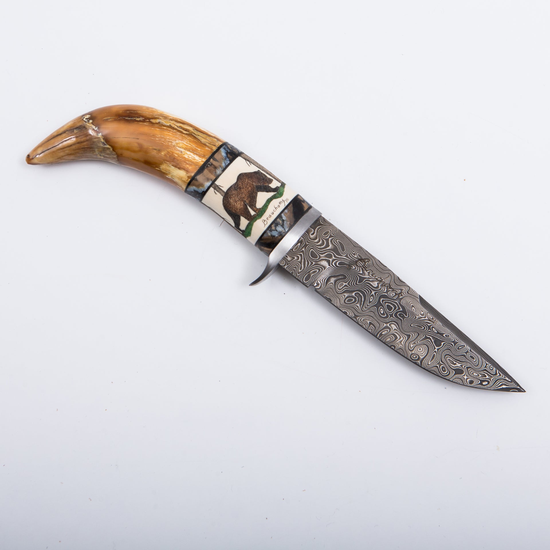 Cave bear tooth knife